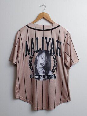 Aaliyah Pin Striped Jersey Womens Large Bronze